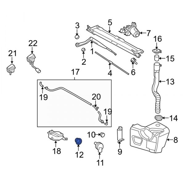 Washer Fluid Level Sensor O-Ring