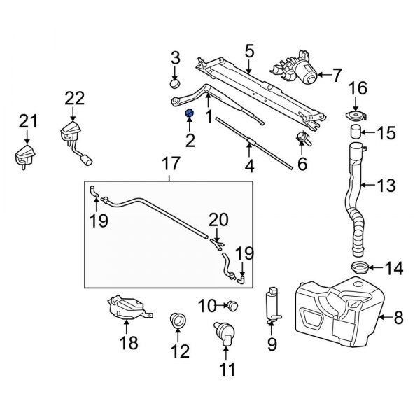 Windshield Wiper Arm Nut