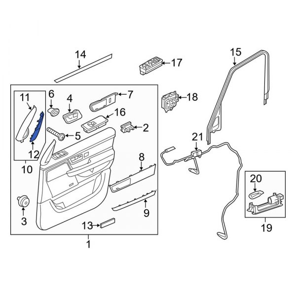 Door Mirror Trim Ring