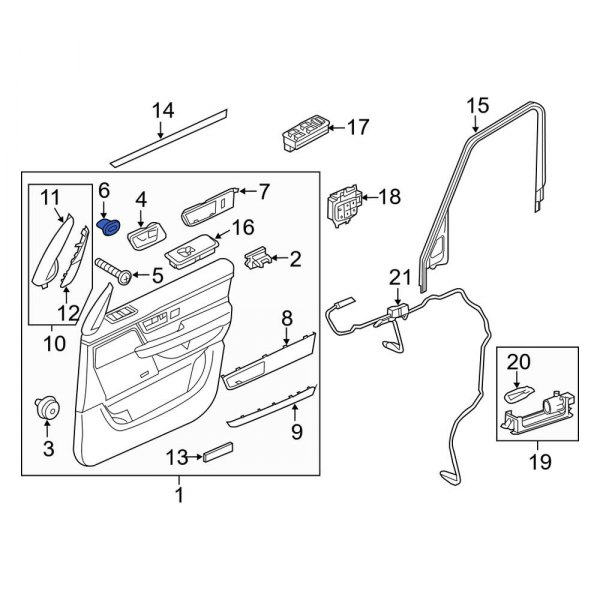 Interior Door Handle Grommet