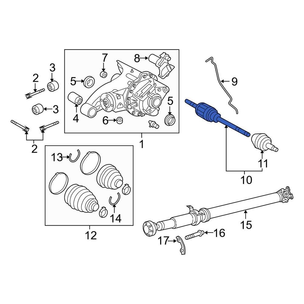 Land Rover Oe Tdb Front Right Cv Axle Assembly