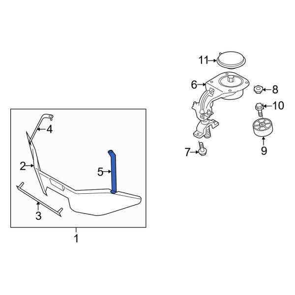 Spare Tire Compartment Bracket