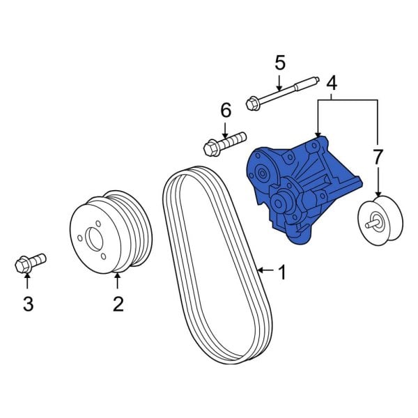 Land Rover OE LR035555 - Belt Tensioner Pulley Bracket