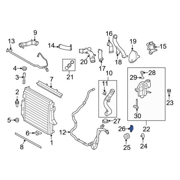 Engine Coolant Reservoir Bracket