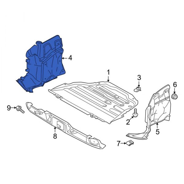 Radiator Support Splash Shield