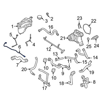 Land Rover OE - Engine Coolant Reservoir Hose