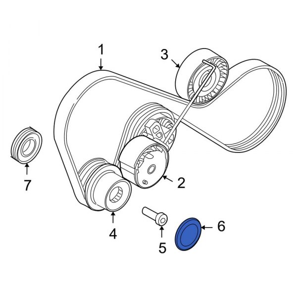 Belt Tensioner Pulley Bolt Cover