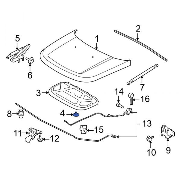 Land Rover OE LR005469 - Fender Insulator Clip