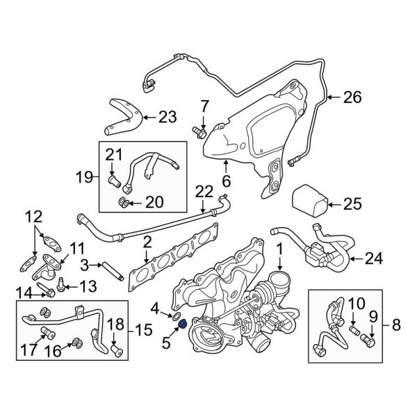 Land Rover OE LR025680 - Catalytic Converter Nut