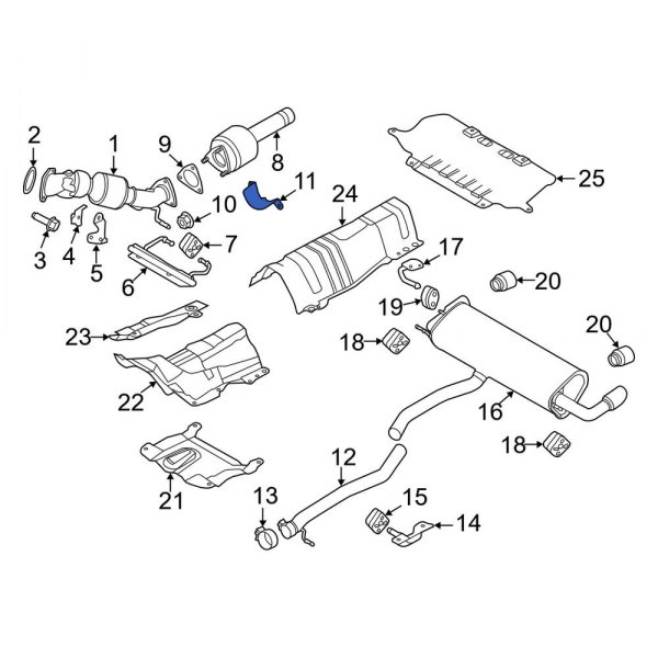 Land Rover OE LR032162 Catalytic Converter Heat Shield