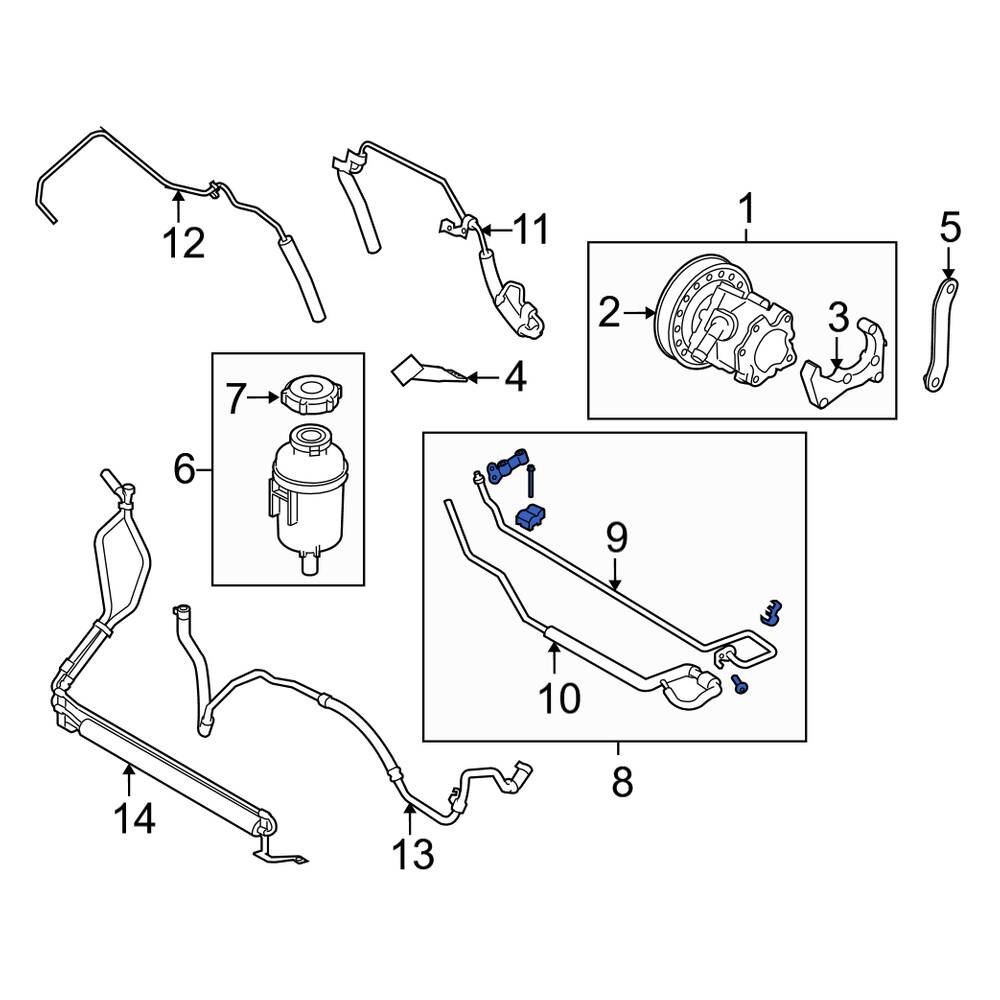 Land Rover OE LR029184 - Front Power Steering Hose Assembly