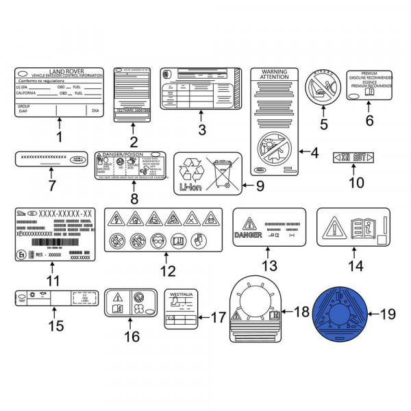 Land Rover OE LR078278 - Engine Decal