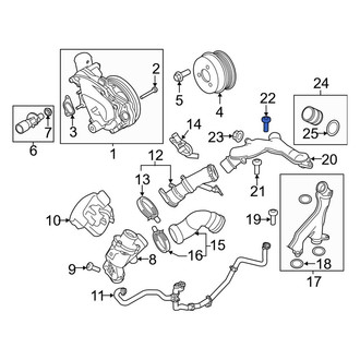 Land Rover OE - Cooling System Crossover Line Bolt