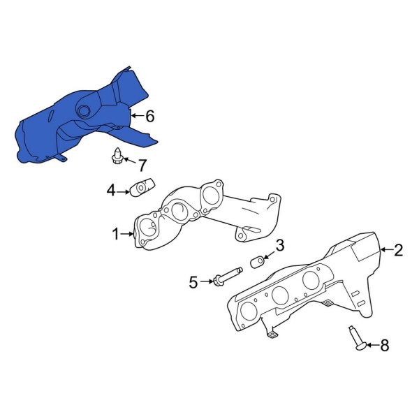 Land Rover OE LR035112 Right Exhaust Manifold Heat Shield
