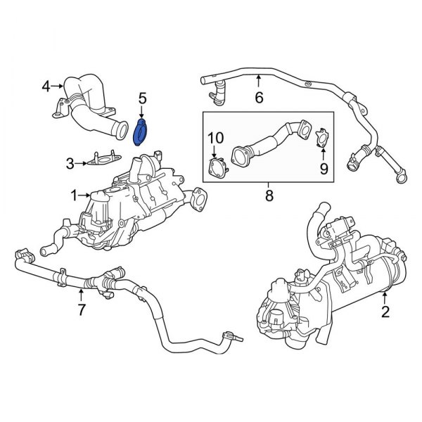 Land Rover OE LR063121 EGR Tube Clamp