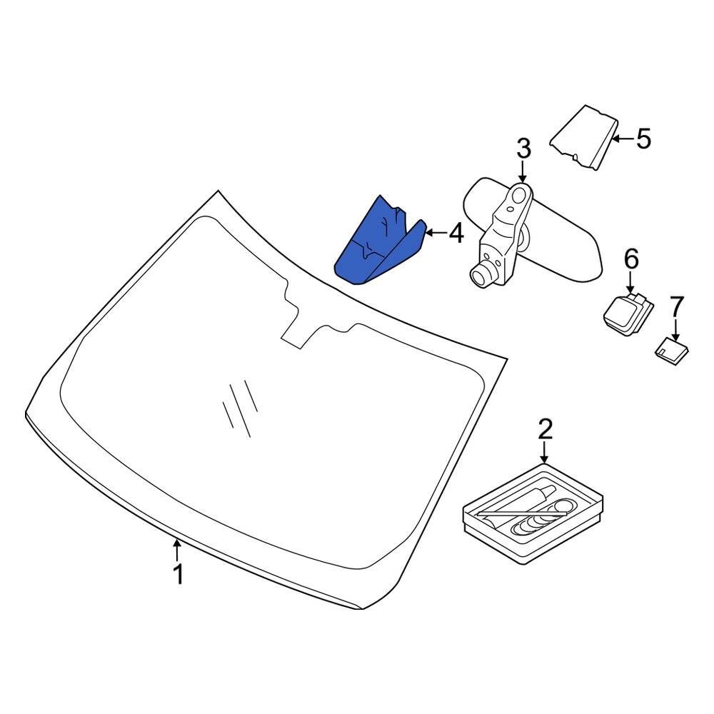 Land Rover OE LR052989 Front Lower Interior Rear View Mirror Cover