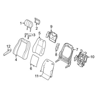 Land Rover OE - Seats & Tracks - Passenger Seat Components (Seat Back, W/O Cooled Seats), (Autobiography Dynamic / HSE / HSE Dynamic / SE / Supercharged / Supercharged Dynamic)