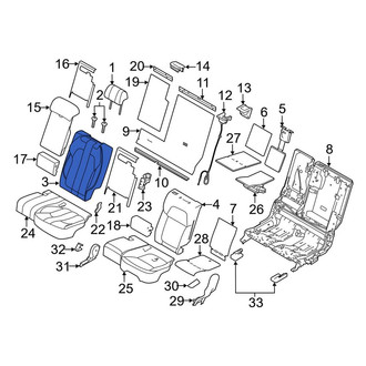 Land Rover OE - Center Left Seat Back Cushion Cover