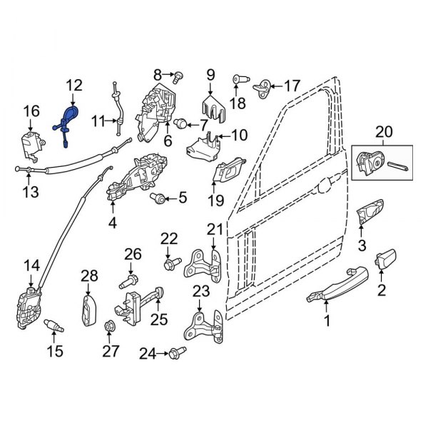 Door Latch Cable