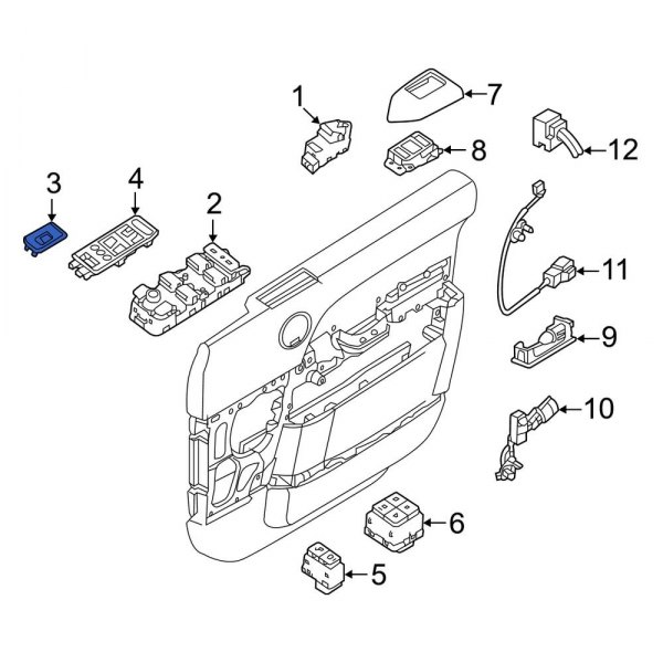 Door Window Switch Bezel