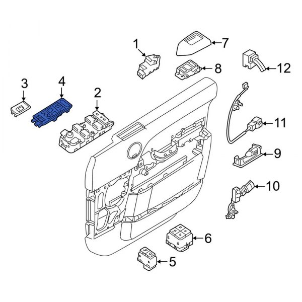 Door Window Switch Bezel