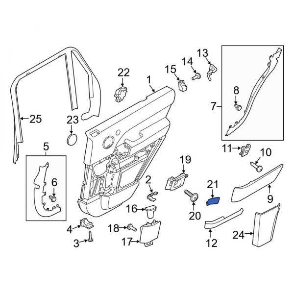 Interior Door Handle Screw Cap