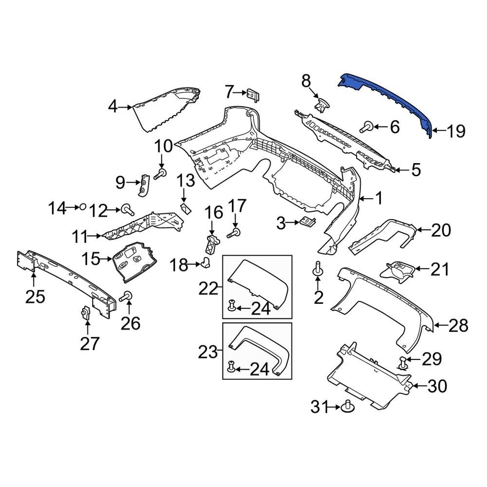 Land Rover OE LR113285 - Front Bumper Cover