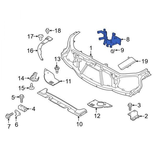 Drive Motor Battery Pack Charging Port Assembly Bracket