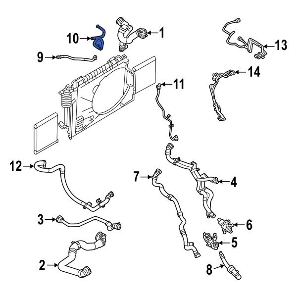 Engine Coolant Overflow Hose