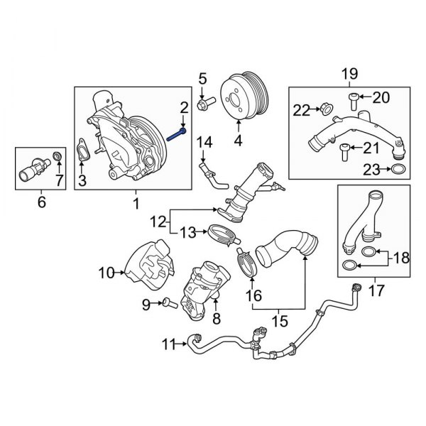 Engine Water Pump Bolt