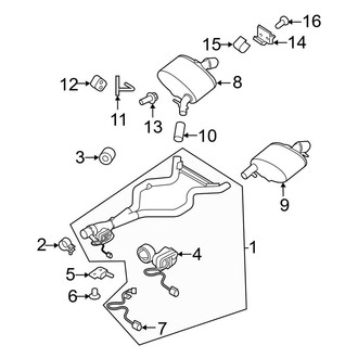 Land Rover OE - Exhaust System - Exhaust Components (Rear Section), (Diesel)