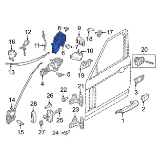Land Rover OE - Front Right Door Latch Assembly