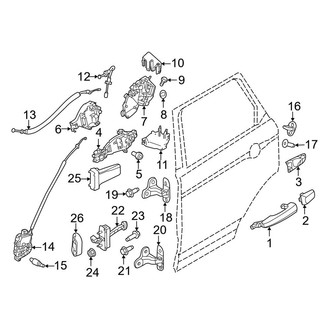 Land Rover OE - Rear Door - Lock & Hardware