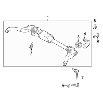 Land Rover OE - Rear Suspension - Stabilizer Bar & Components (With Active Stabilizer), (Autobiography Dynamic / HSE Dynamic / SVR)