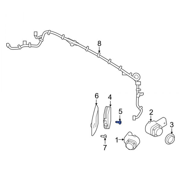 Blind Spot Detection System Warning Sensor Screw