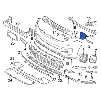 Land Rover OE - Front Left Upper Grille Molding