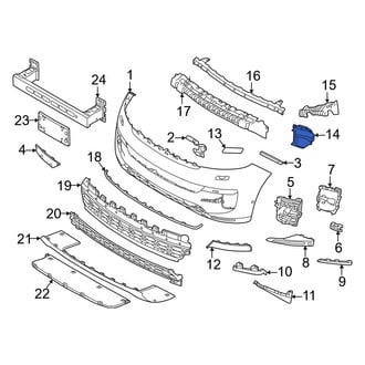 Land Rover OE - Front Left Upper Grille Molding