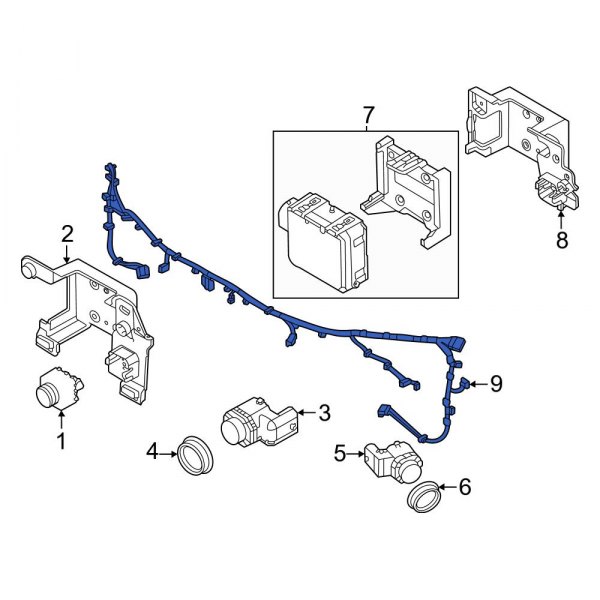 Parking Aid System Wiring Harness