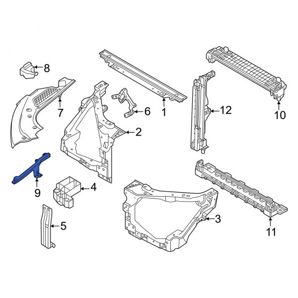 Radiator Support Side Panel Bracket