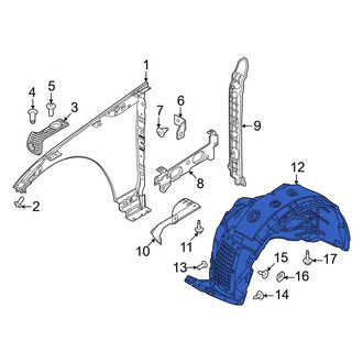 Land Rover OE - Front Left Fender Splash Shield