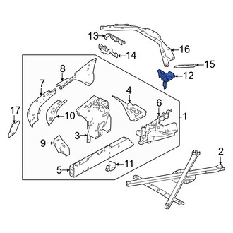 Land Rover OE - Front Right Frame Rail End