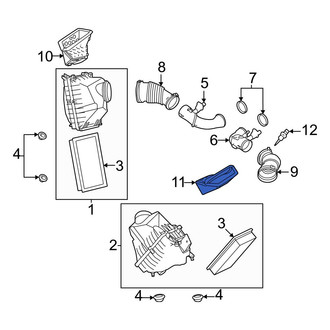 Land Rover OE - Front Left Engine Air Intake Hose