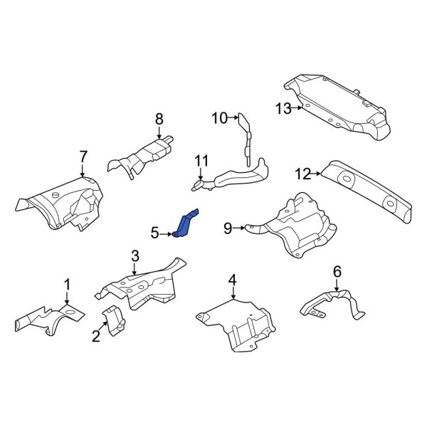 Floor Pan Heat Shield Bracket