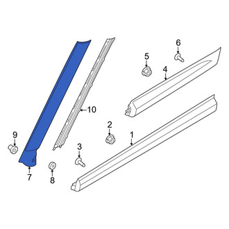 Land Rover OE - Left Windshield Molding