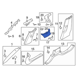 Land Rover OE - Left Body C-Pillar Trim Panel