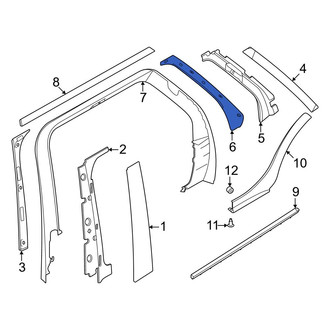 Land Rover OE - Left Body C-Pillar Trim Panel