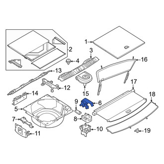 Land Rover OE - Right Upper Spare Tire Compartment Bracket