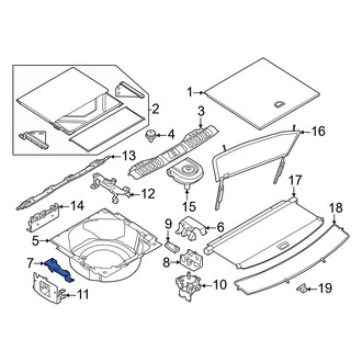 Land Rover OE - Left Upper Spare Tire Compartment Bracket