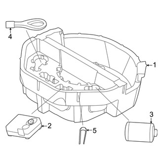 Land Rover OE - Rear Body & Floor - Jack & Components (W/O Spare Tire)