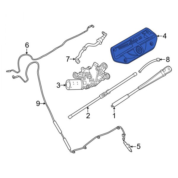 Back Glass Wiper Motor Cover